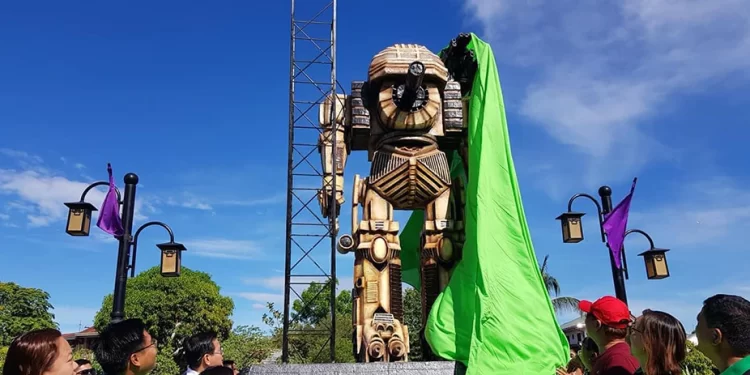 A replica of the 12-ft historical “Babo Robot” was revealed in Porac, Pampanga